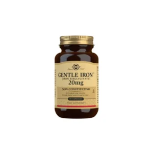 Solgar Gentle Iron (Iron Bisglycinate) 20 mg Vegetable Capsules - Pack of 90