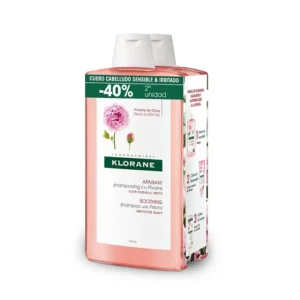 Klorane Duplo Shampoing Pivoine 2x400ml