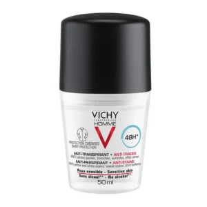 Vichy Homme Déodorant Anti-Transpirant Anti-Traces Peau Sensible 50ml