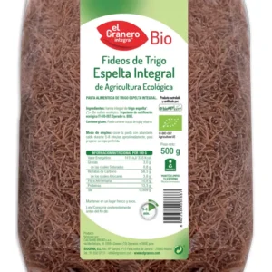 Granero Fideos Finos Espelta Integral Bio 500g
